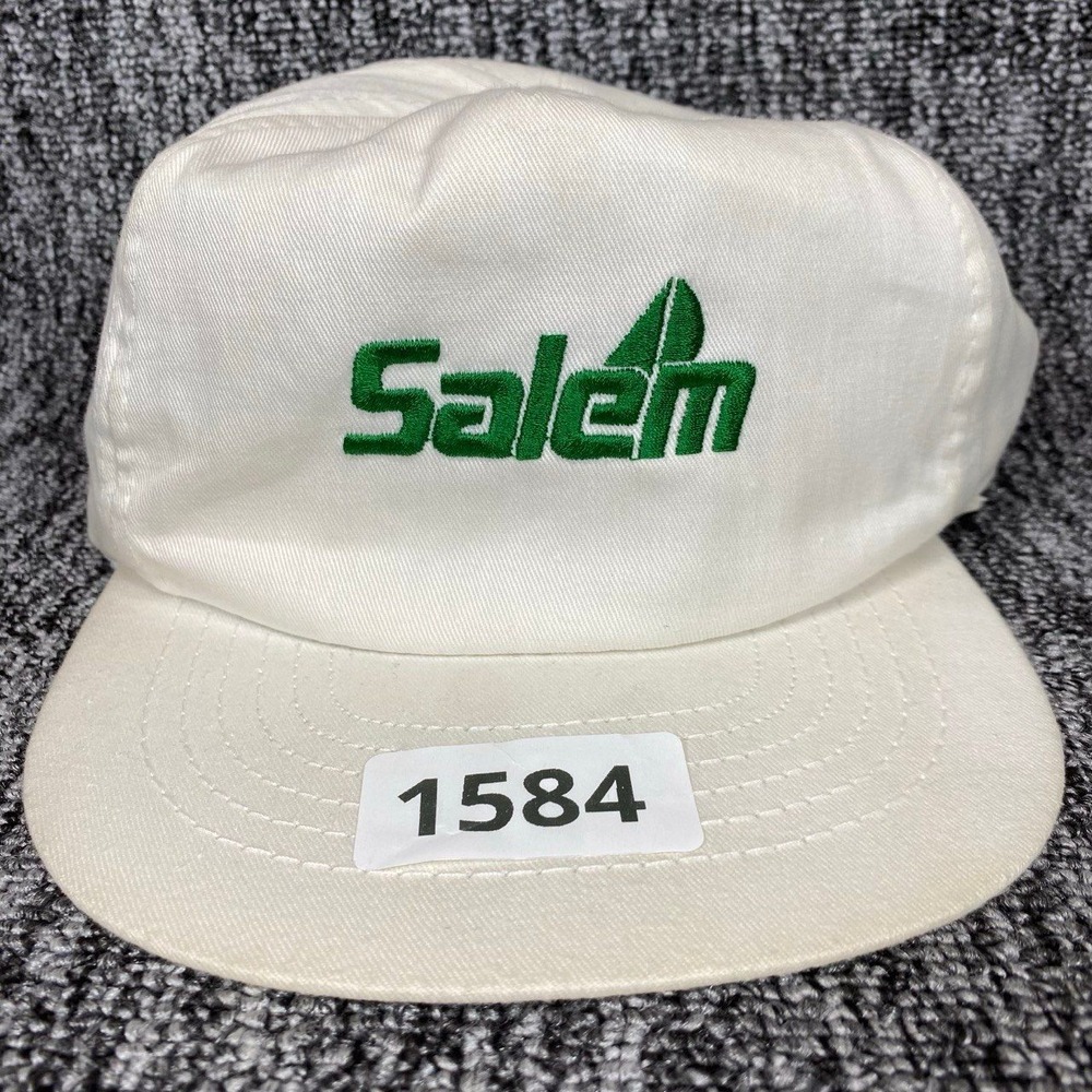 Vintage Salem Cigarettes Snapback Hat White Green Tobacco Promo 90s Cap OSFM - Picture 11 of 11